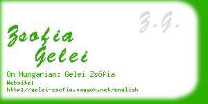 zsofia gelei business card